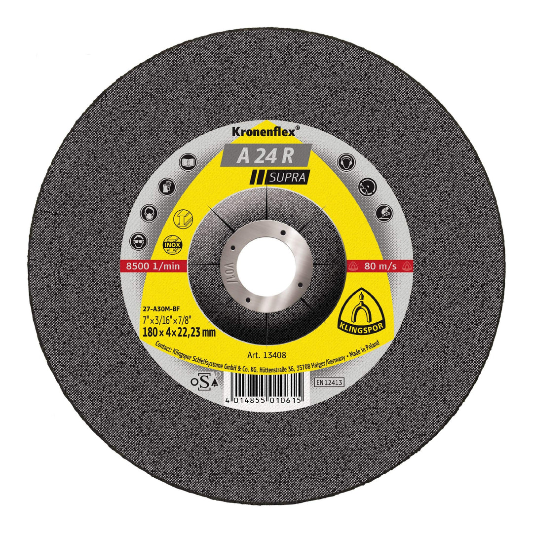 13400 A 24 R Schruppscheiben 100 x 4 x 16 mm gekröpft Inhalt: 10 Stück 100 x 4 x 16 mm gekrümmt 1 St