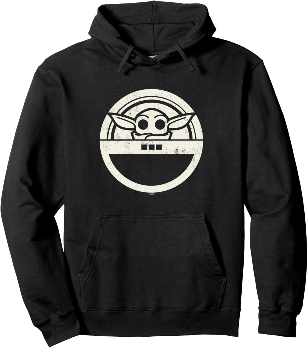 Star Wars The Mandalorian Grogu Floating Pod Sticker Pullover Hoodie
