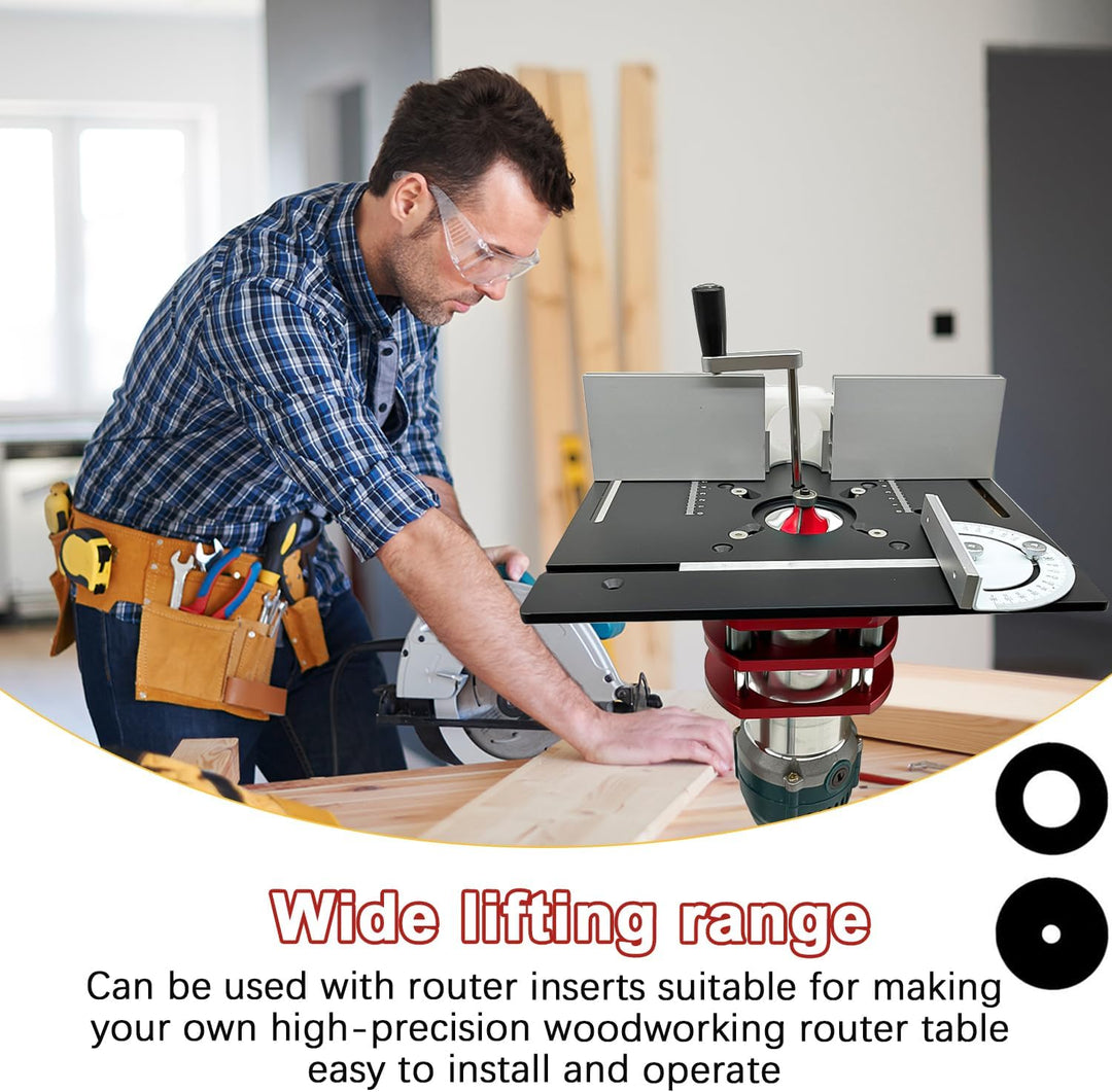 Frästisch für Oberfräse Einlegeplatte Set, OberfräSentisch und Tischfräsmaschine, Router Table, Plan