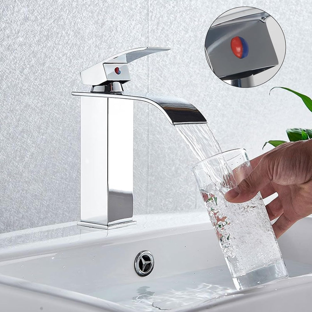 Wasserhahn Bad Wasserfall Wasserhahn Edelstahl Waschbeckenarmatur Waschtischarmatur Waschbecken Arma