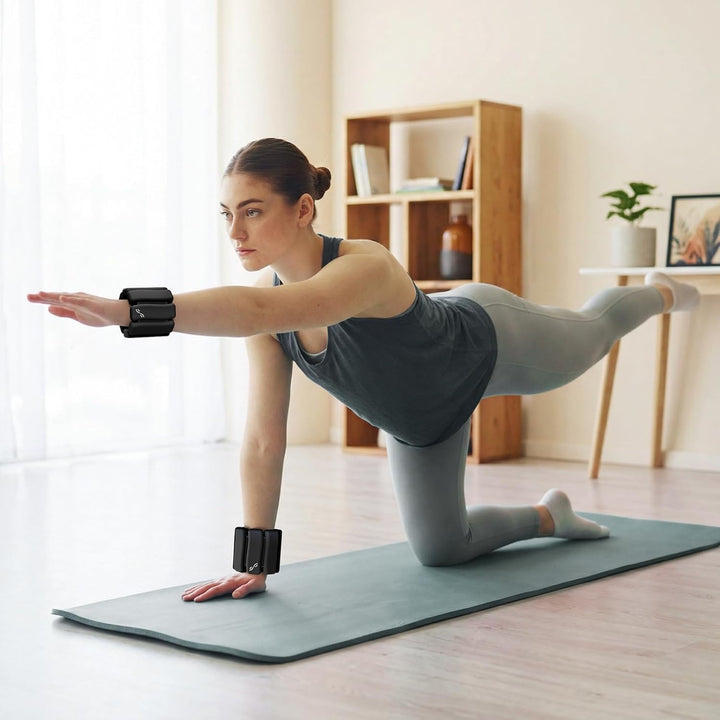 Sportneer tragbare Gewichtsmanschetten – 2er-Set (Jeweils 1 kg) für Damen und Herren, modisches knöc