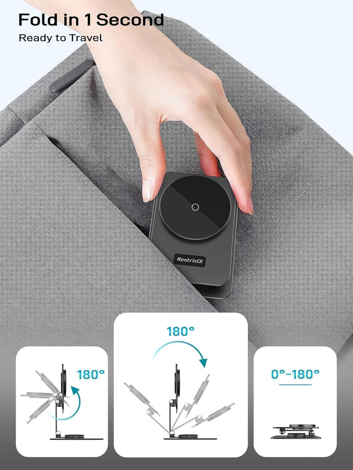 Magnetisches Kabelloses Ladegerät für Samsung Galaxy S25 Ultra/S24, Klappbarer Reise Mag Safe Ladest