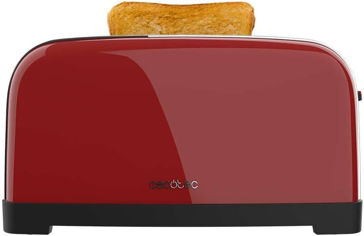 Cecotec Vertikaler Toaster Toastin' time 1500 Red Lite, 1500W Leistung, Kapazität für 4 Toasts, Dopp
