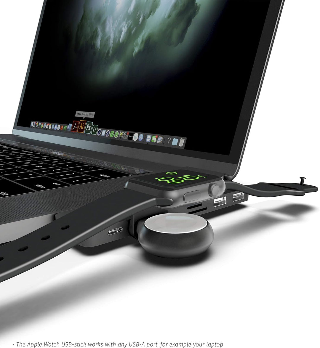 ZENS USB-A Ladegerät kompatibel mit Allen Apple Watches und den AirPods Pro 2 (2022 & 2023) (Alumini