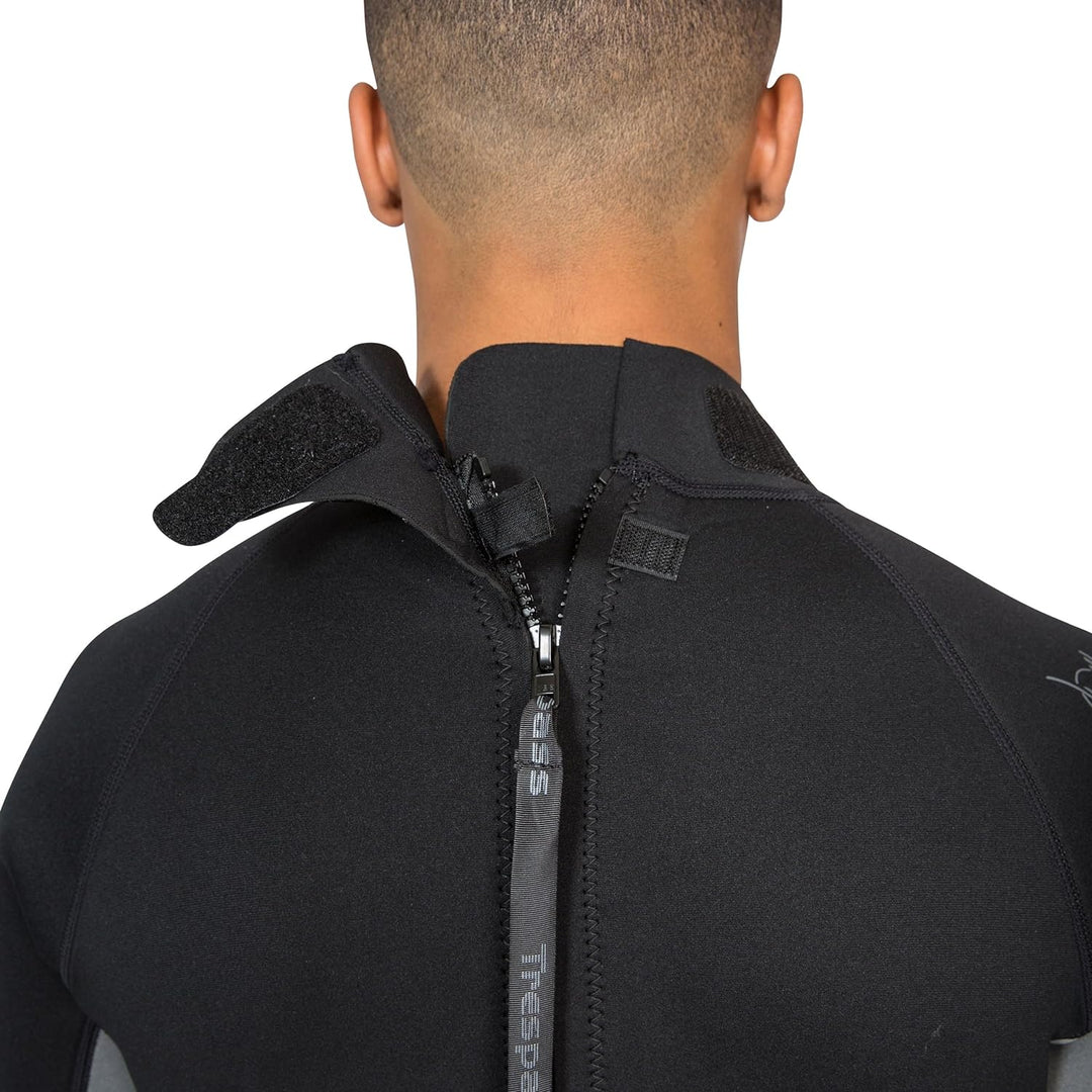 Trespass Men's Scuba Short Neoprene Wetsuit with Zip S Schwarz, S Schwarz