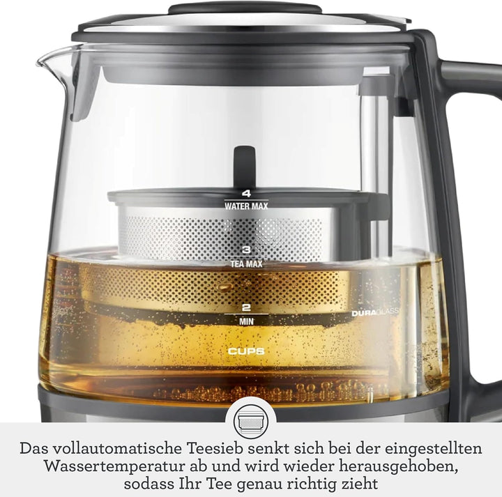 Sage Appliances STM700 the Tea Maker Compact, Teeautomat, 1 Liter, Edelstahl 1 L