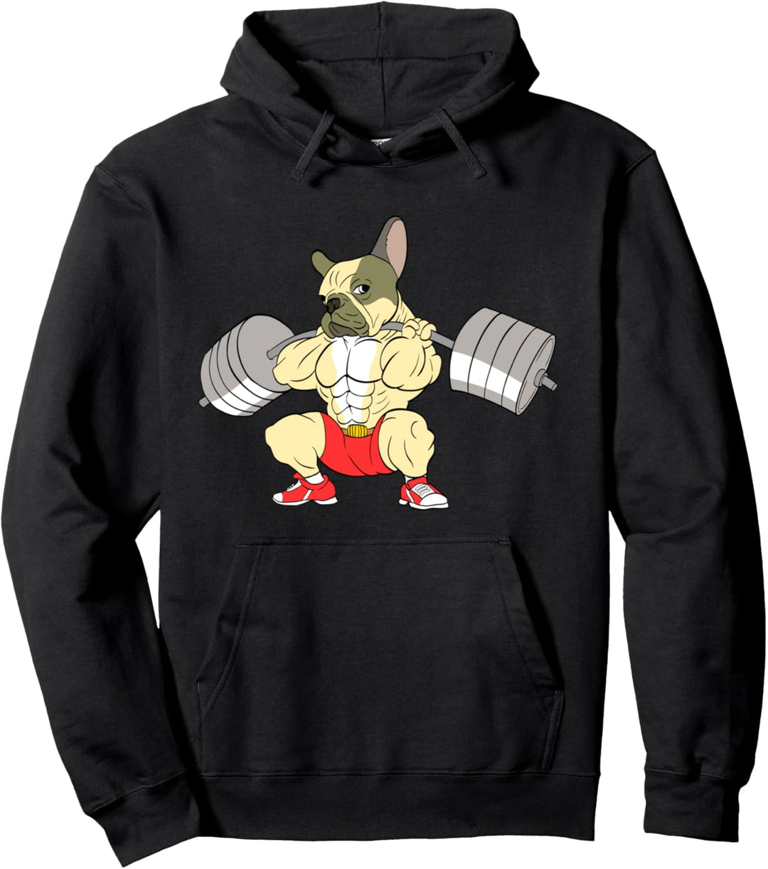 T-Shirt mit französischer Bulldogge zum Gewichtheben Pullover Hoodie