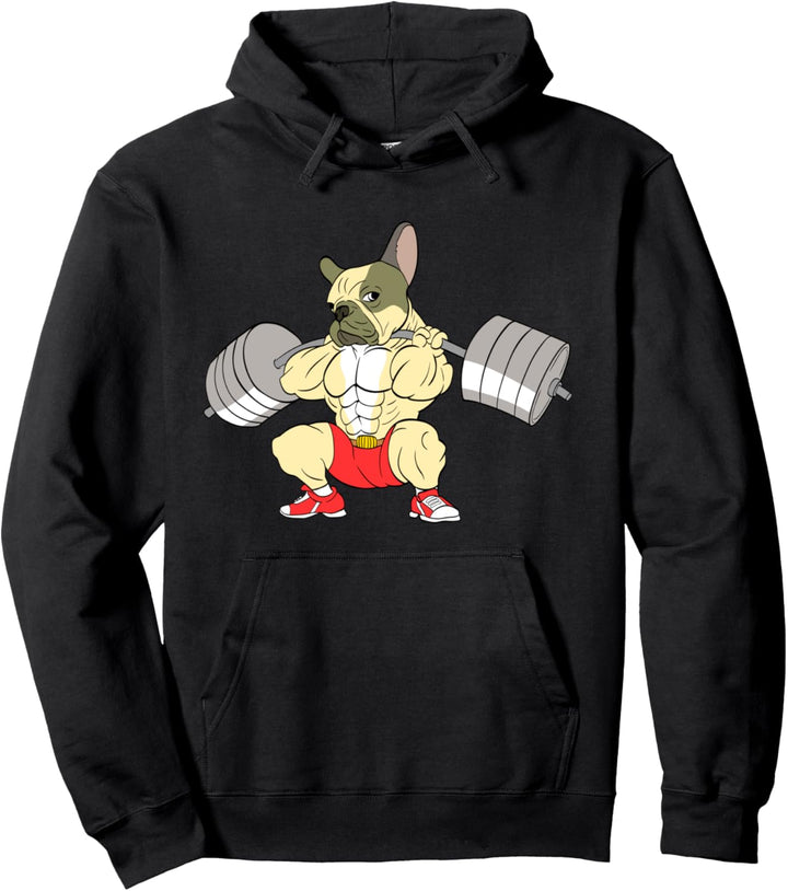 T-Shirt mit französischer Bulldogge zum Gewichtheben Pullover Hoodie