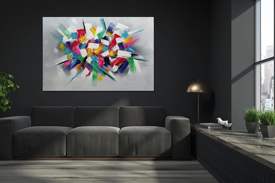 Monica Mirafiori I 100% HANDGEMALT I Gemälde Traum 90x60cm | Gemälde Handgemalt | Acrylgemälde | Seh