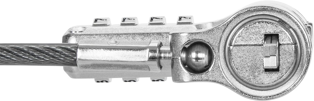 Targus ASP96RGL DEFCON Ultimate Universal rückstellbares Kombinationskabelschloss mit anpassbarem Sc