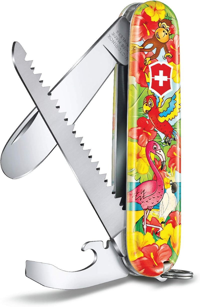 Victorinox, Schweizer Taschenmesser, My First Tier-Edition, Multitool, 9 Funktionen, Klinge, gross,