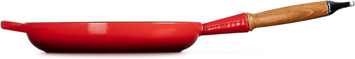 Le Creuset Signature gusseiserne Bratpfanne mit Holzgriff 28 cm Kirschrot, 20258280600422 Kirschrot