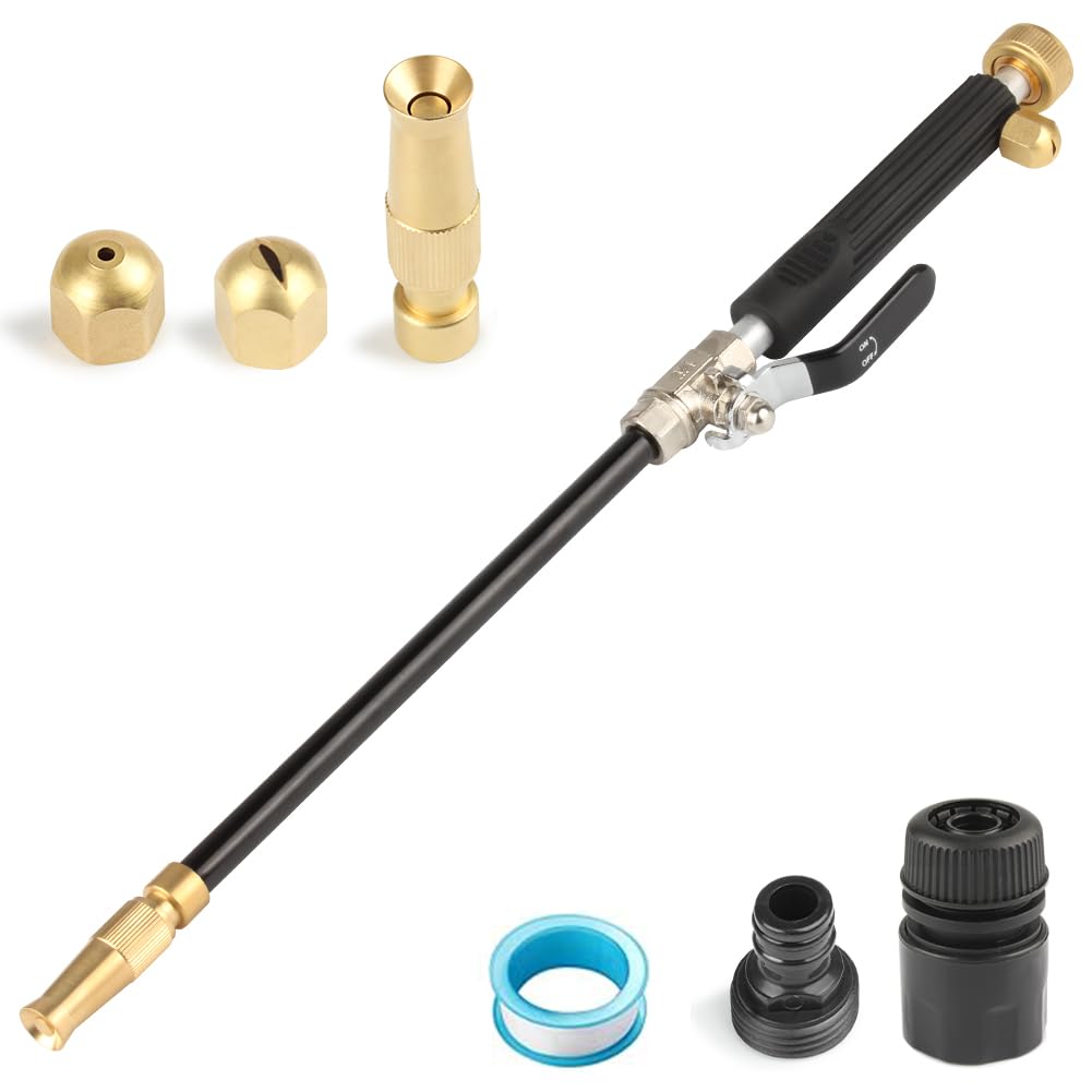 Remedare Hydro Jet Deep Hochdruck-Hochdruckreiniger mit Messing-Gartenschlauchende, 2 D¨¹sen f¨¹r di