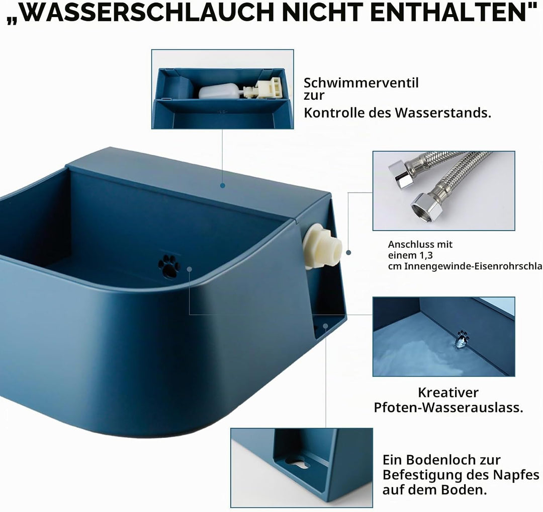 Namsan Schwimmer Tränkebecken für Haustiere Automatisch Hundetränke Schwimmertränke mit Schwimmerven