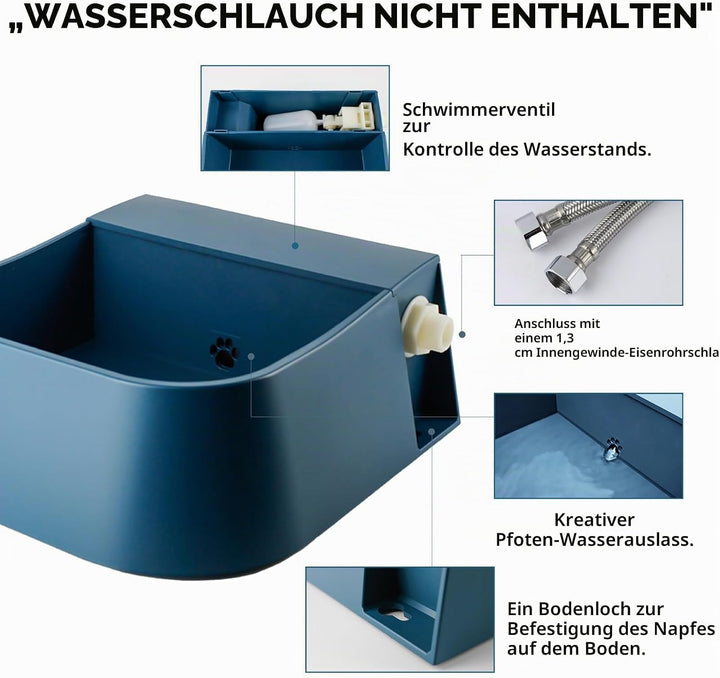Namsan Schwimmer Tränkebecken für Haustiere Automatisch Hundetränke Schwimmertränke mit Schwimmerven