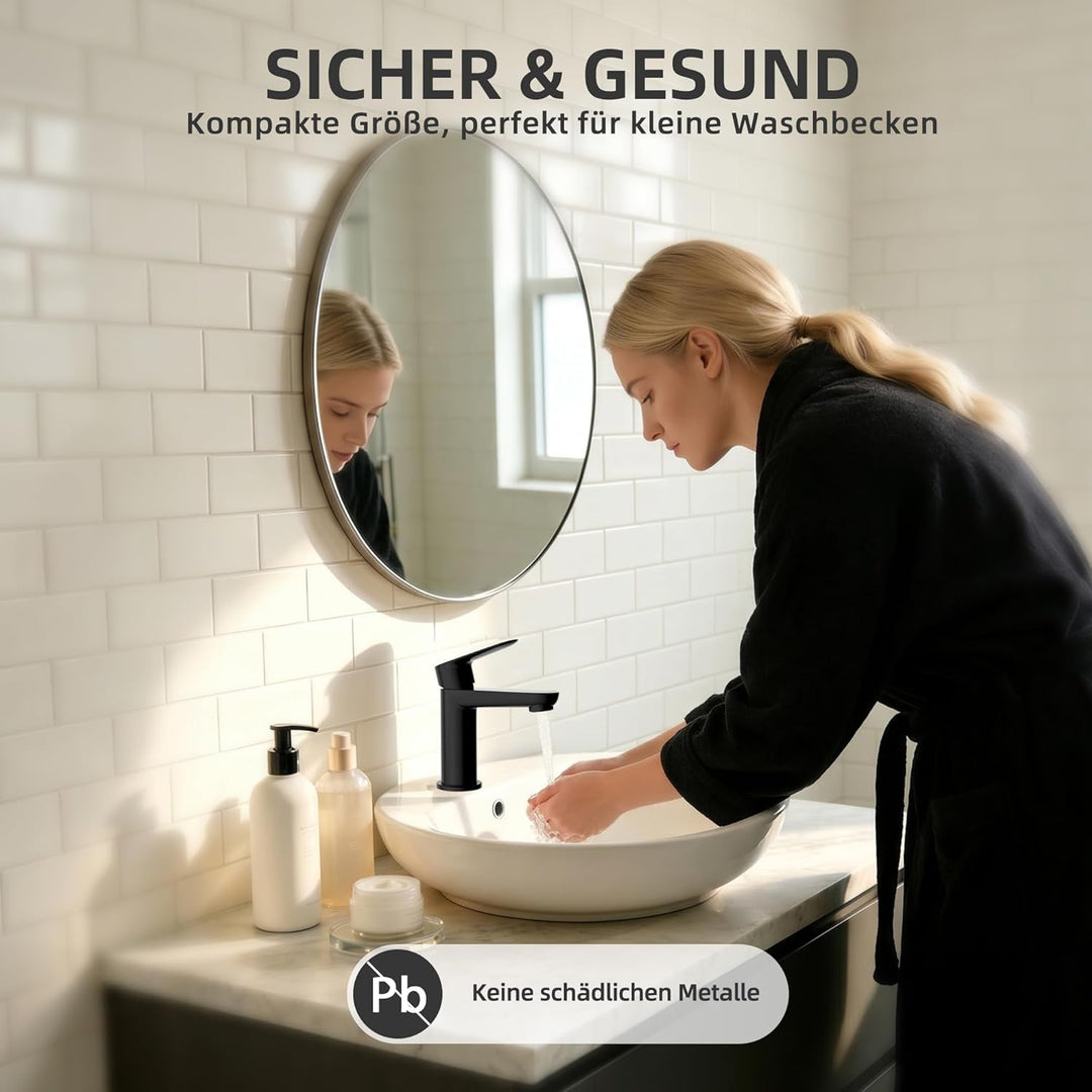 BELZ Wasserhahn Bad, Einhebel-badarmatur, Armatur Badezimmer, Mischbatterie Bad, Höhe 85 mm, Energie