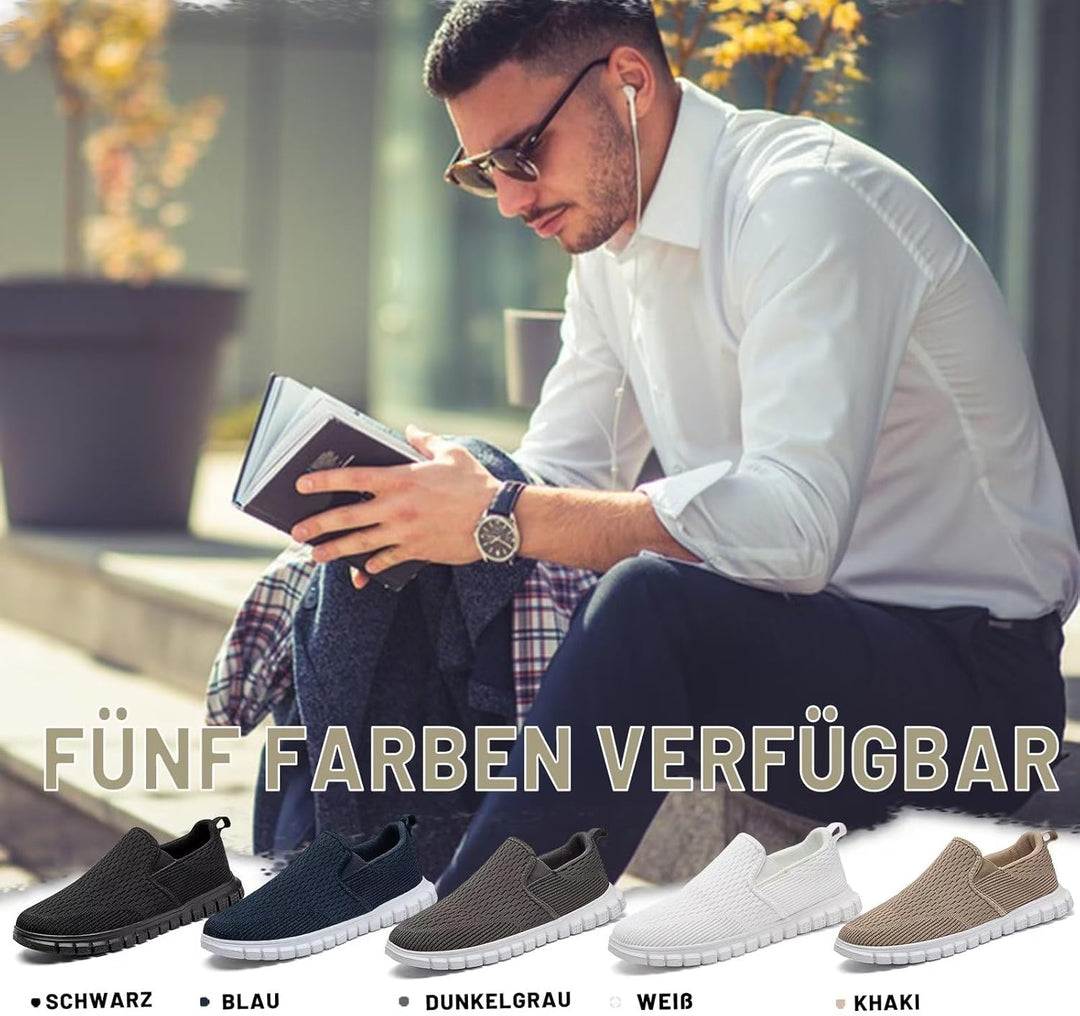 Oltyutc Herren Sneakers Slip On Schuhe Laufschuhe Sportschuhe Tennisschuhe Walkingschuhe Bequem Atmu
