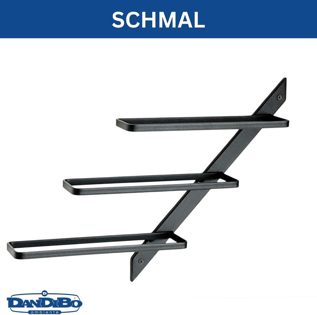 DanDiBo Weinregal Wand Metall Schwarz Modern 96692 Flaschenregal Schmal Wandmontage Wine Rack Weinfl