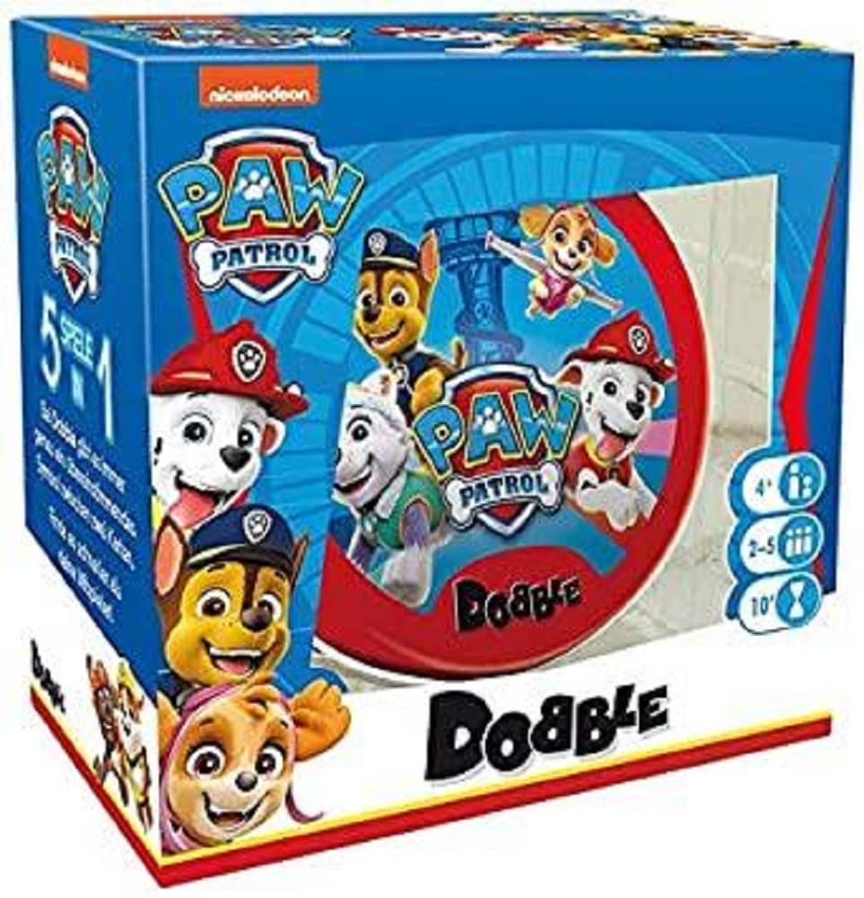 Zygomatic, Dobble Paw Patrol, Kinderspiel, Kartenspiel, 2-5 Spieler, Ab 4+ Jahren, 10+ Minuten, Deut