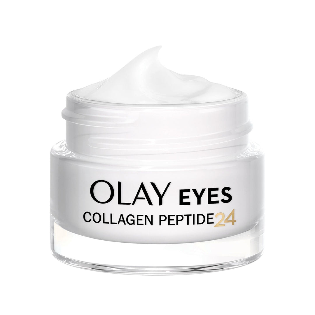 Olay Regenerist Collagen Peptide24 Augencreme ohne Parfüm, sorgt für eine starke und strahlende Haut