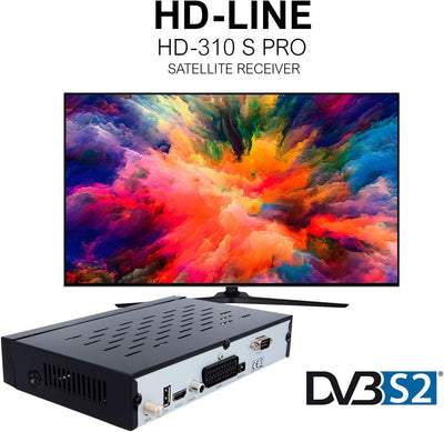 hd-line 310S PRO Receiver Satellit HD Digitaler Satelliten Receiver HDMI DVB S2 Receiver für Sat HD