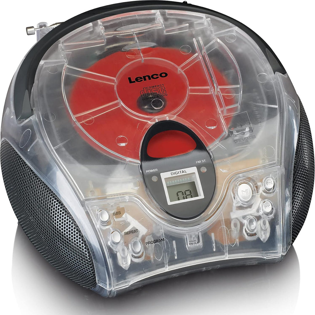 Lenco SCD-24 - CD-Player für Kinder - CD-Radio - Stereoanlage - Boombox - UKW Radiotuner - Titel Spe