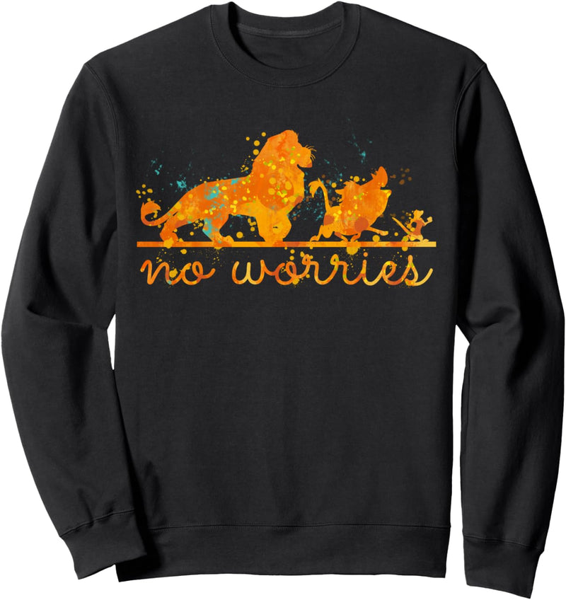 Disney The Lion King Group Shot No Worries Splatter Sweatshirt