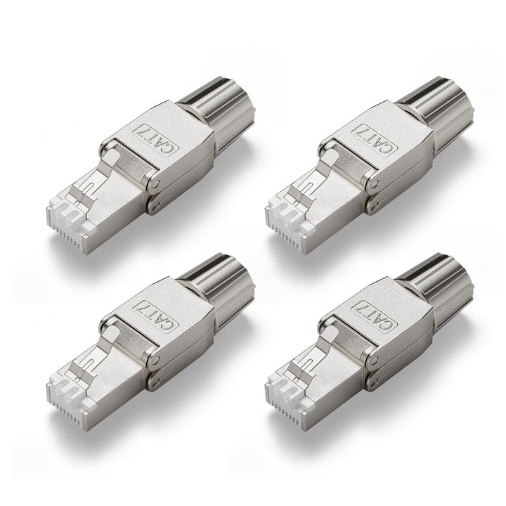 VCELINK RJ45 Stecker Werkzeuglos für Verlegekabel Cat7 Cat6A Netzwerkstecker Werkzeuglos Feldkonfekt