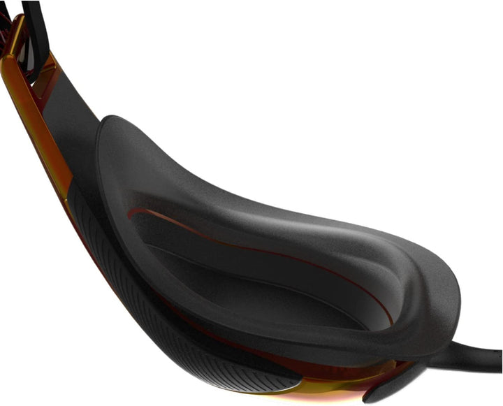 Speedo Unisex Fastskin Hyper Elite Mirror Schwimmbrillen (1er Pack) Einheitsgrösse Schwarz/Oxidgrau/