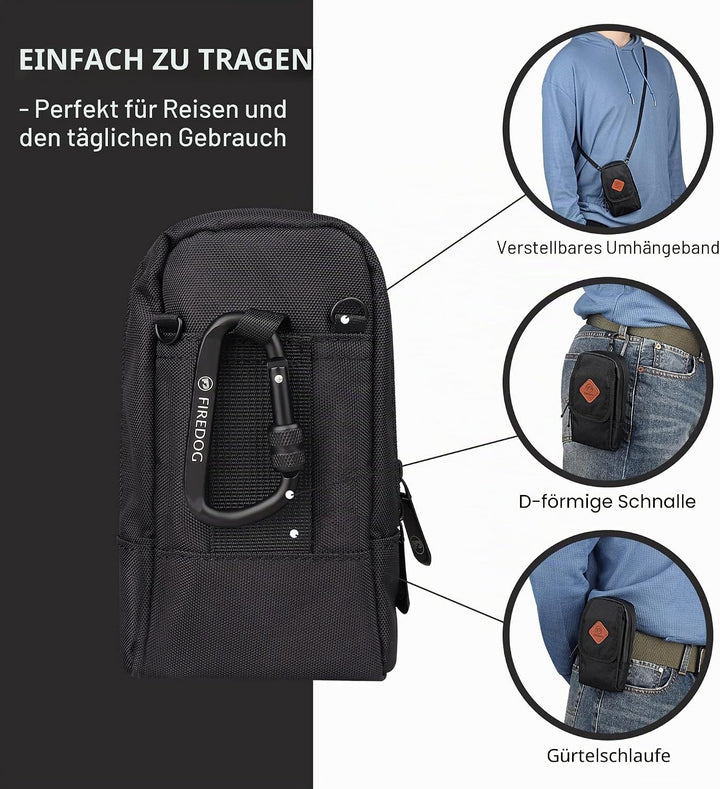 Firedog Geruchssichere Tasche, Taschenformat (Schwarz), Schwarz