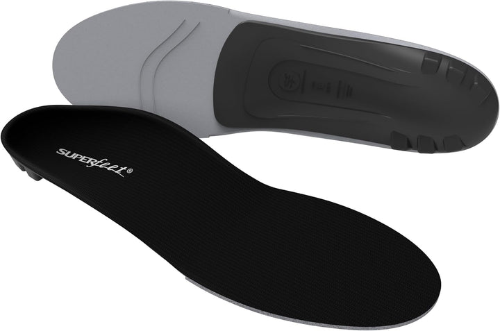 Superfeet BLACK Schuheinlagen Flexible dünne Premium Einlegesohlen für Orthopädischen Halt in engen
