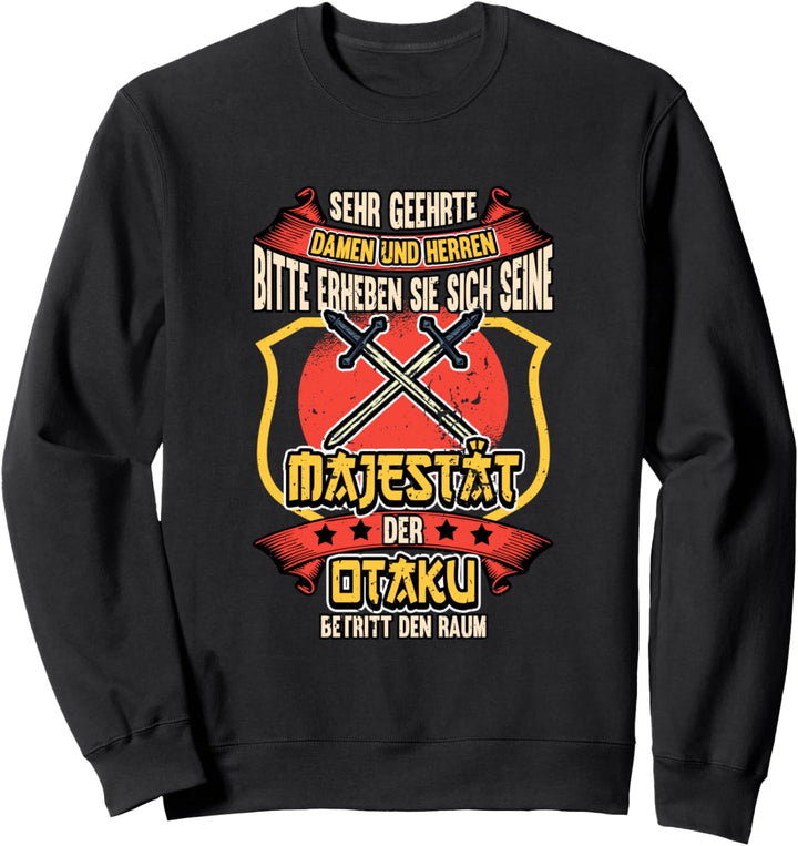 Lustig Der Otaku betritt den Raum Anime Manga Sprüche Sweatshirt
