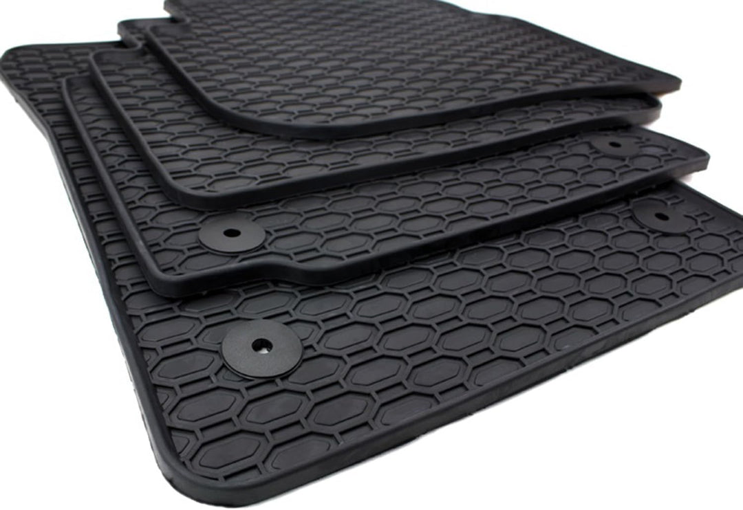 Kfzpremiumteile24 Gummimatten Kompatibel mit Touran (1T 1T3) Baujahr 02/2003-08/2015 für 5-Sitzer Fu