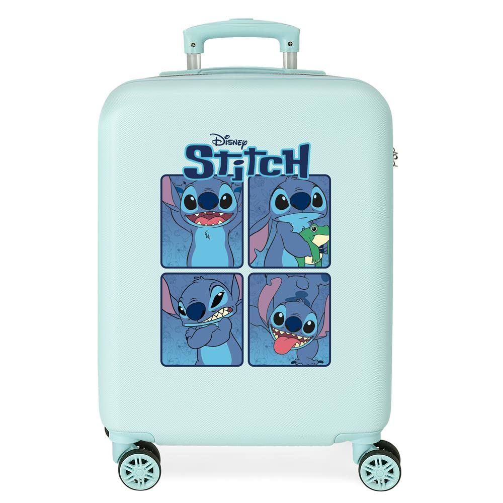 Disney Stitch Naughty Make a Face Blauer Kinderkoffer 50x38x20 cm Starres ABS Seitliches Zahlenschlo