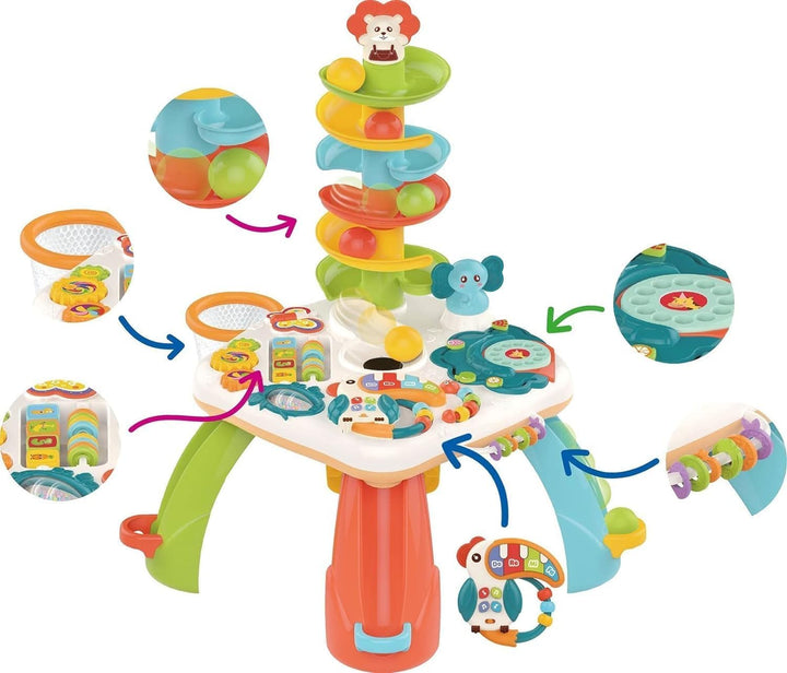 Coil Aktivitätentisch für Babys und Kinder, interaktiver Kugelbahn- und Rutsche-Spieltisch, Lernspie