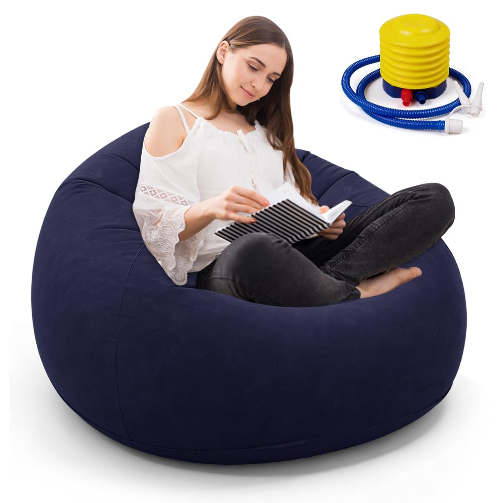 Aufblasbares Sofa aus PVC – Einzelsitz Sitzsack Sofa, Faltbarer Outdoor Sitzsack, Aufblasbarer Kugel