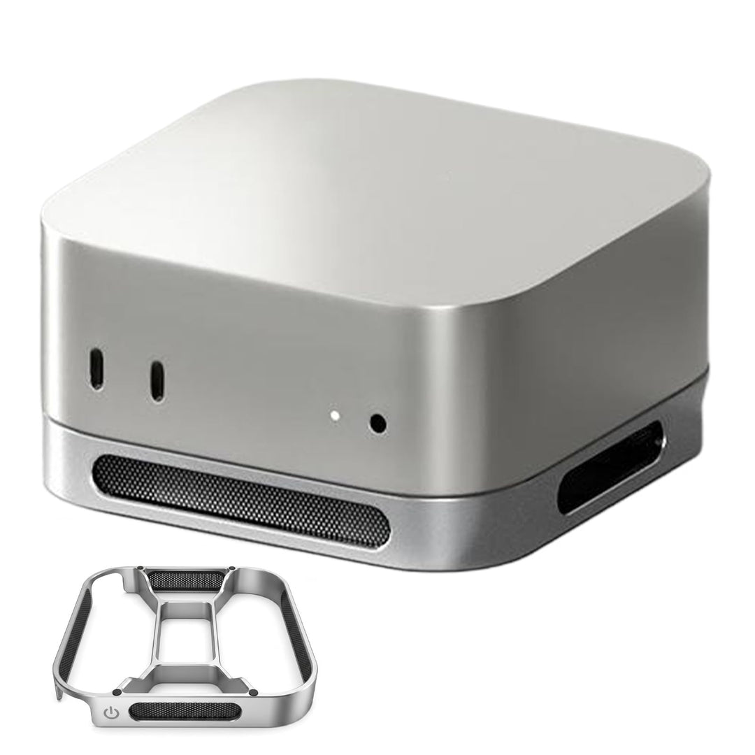 Aluminium Ständer für Mac mini M4/M4 Pro, Mac mini M4 Ständer, Rutschfestem &amp; Stabilem Stand, Belüft