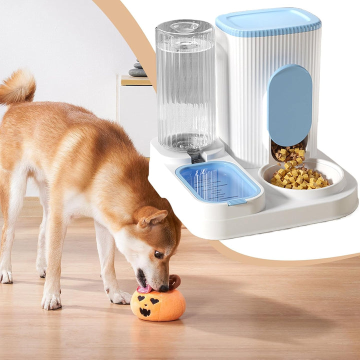 Automatic Cat Feeder, 2 In 1 Purpose Food Dispenser &amp; Water Bowl Set, Large Capacity Design, Removab