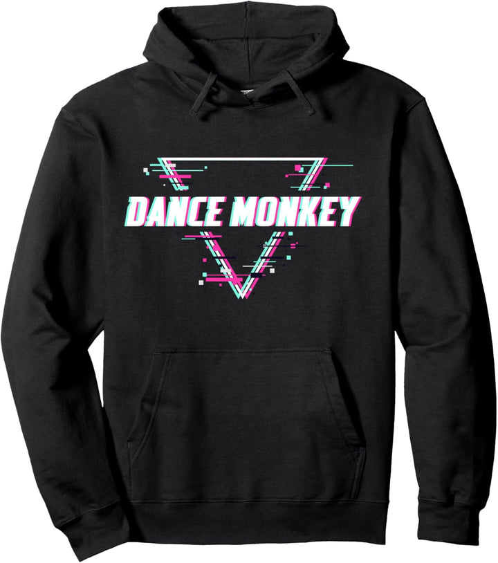 Dance Monkey Vaporwave Aesthetic Musik 80er 90er Glitch Pullover Hoodie