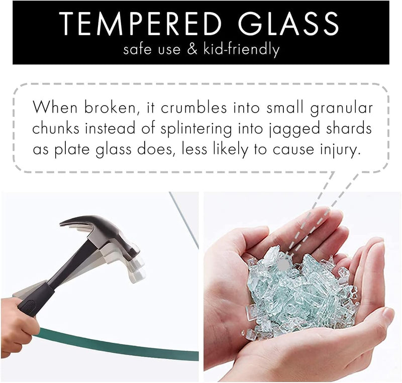 KES Duschablage Glas Eckregal Glasregal 7 mm Hartglas Glasablage für Badezimmer Regal Wandregal Dusc