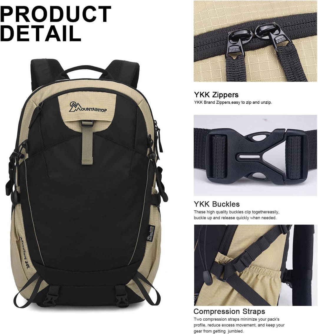 Mountaintop 30L/40L Wanderrucksack Herren Damen Daypack für Alltag und Outdoor, Tageswanderungen und