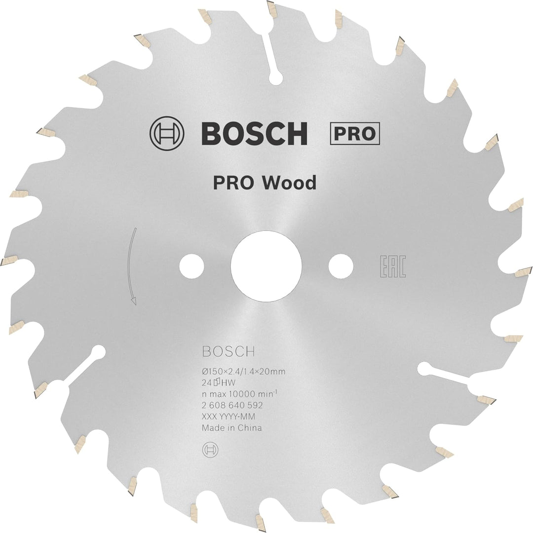 Bosch 1x PRO Wood Kreissägeblatt für Akku-Handkreissägen (für Weichholz, Hartholz, Ø mm, Professiona