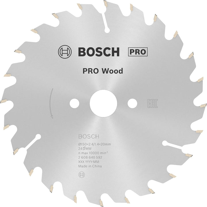 Bosch 1x PRO Wood Kreissägeblatt für Akku-Handkreissägen (für Weichholz, Hartholz, Ø mm, Professiona