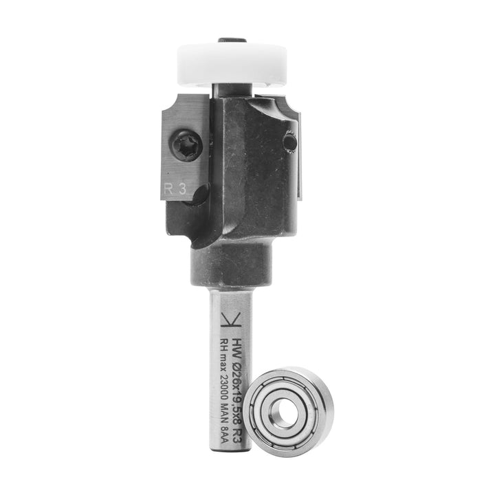 ENT 20332 Abrundfräser und Viertelstabfräser HW, Schaft (S) 8 mm, Durchmesser (D) 26 mm, (NL) 19,5 m