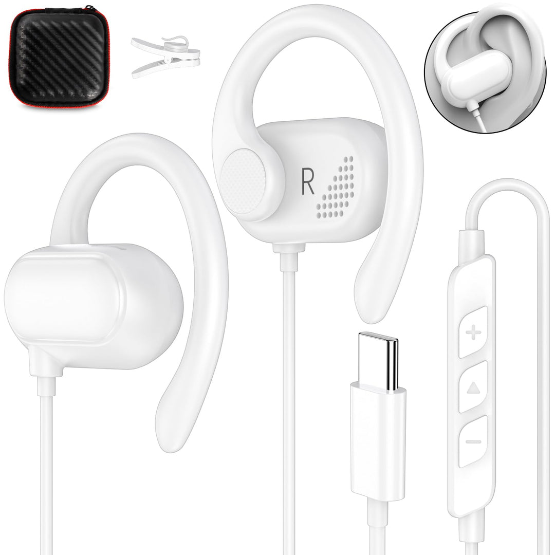 USB C Kopfhörer für iPhone 16 17 Pro 5G Galaxy A55 A57,On Ear Typ C Headset | USB C Anschluss Ohrhör