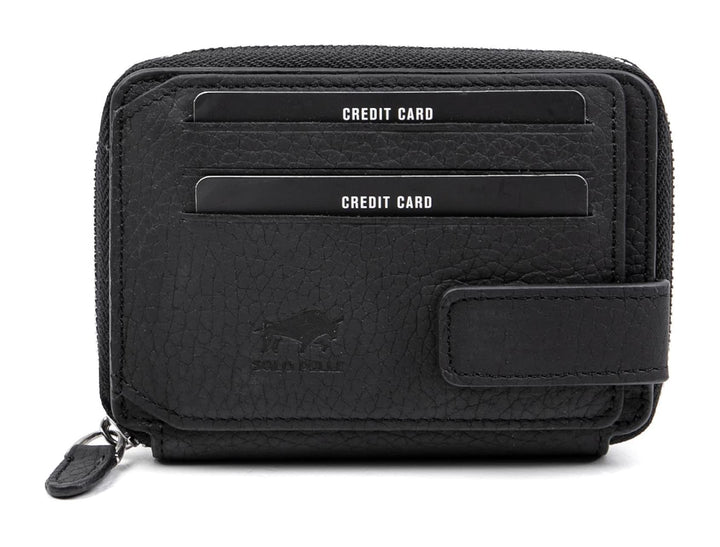 Solo Pelle Leder Geldbörse aus echtem Leder mit Magnetverschluss - Platz für 15-20 Karten + 1 Schein