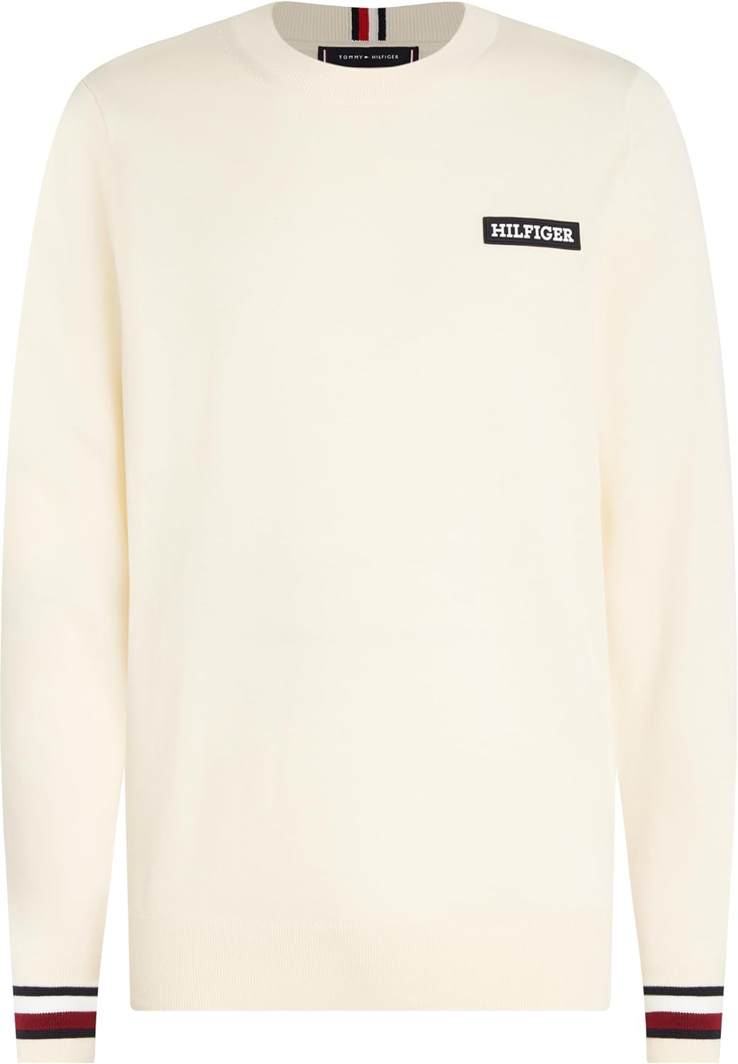 Tommy Hilfiger Herren Global Stripe Crew Nk Mw0mw33502 Pullover L Beige (Calico), L Beige (Calico)