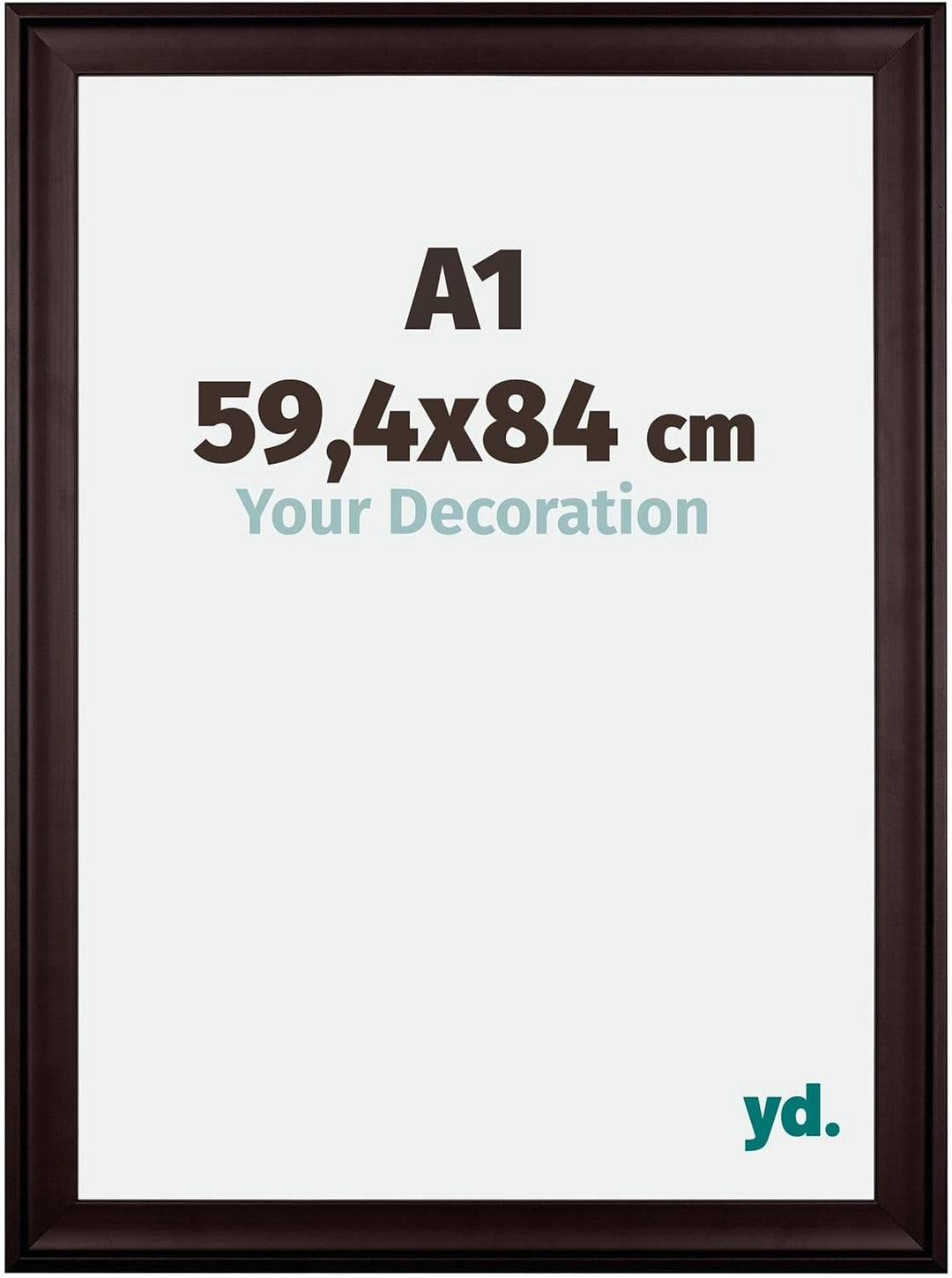 yd. Your Decoration - Bilderrahmen DIN A1 59,4x84 cm - Bilderrahmen aus Holz mit Acrylglas - Antiref