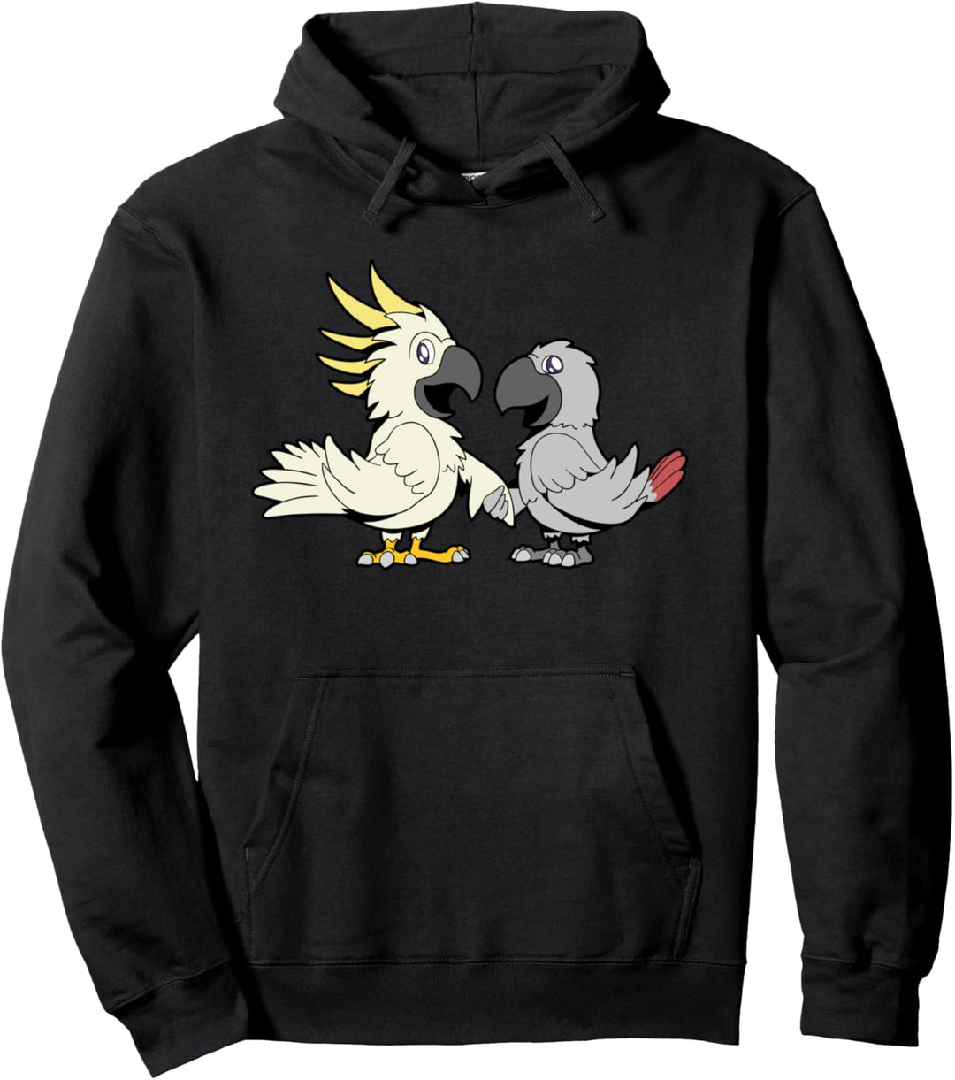 Freunde fürs Leben - Kakadu und Grapapagei Pullover Hoodie