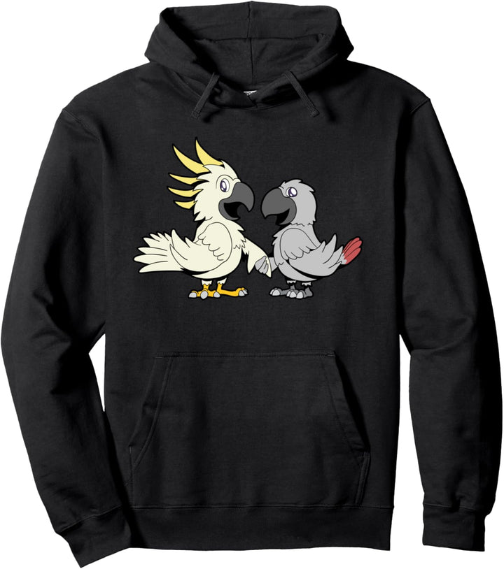 Freunde fürs Leben - Kakadu und Grapapagei Pullover Hoodie